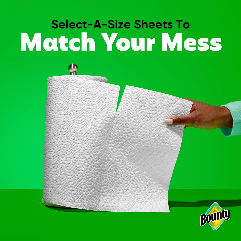 (6 pack) Bounty Paper Towels Select-A-Size White, 2 Triple Rolls, 123 Sheets per Roll