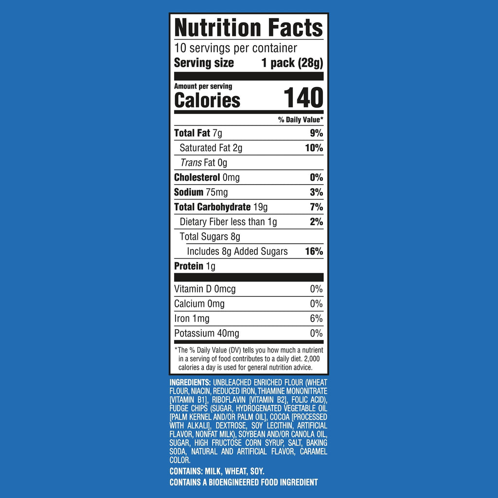 CHIPS AHOY! Minis Original Fudgy Chocolate Chip Cookies, 10 Snack Packs