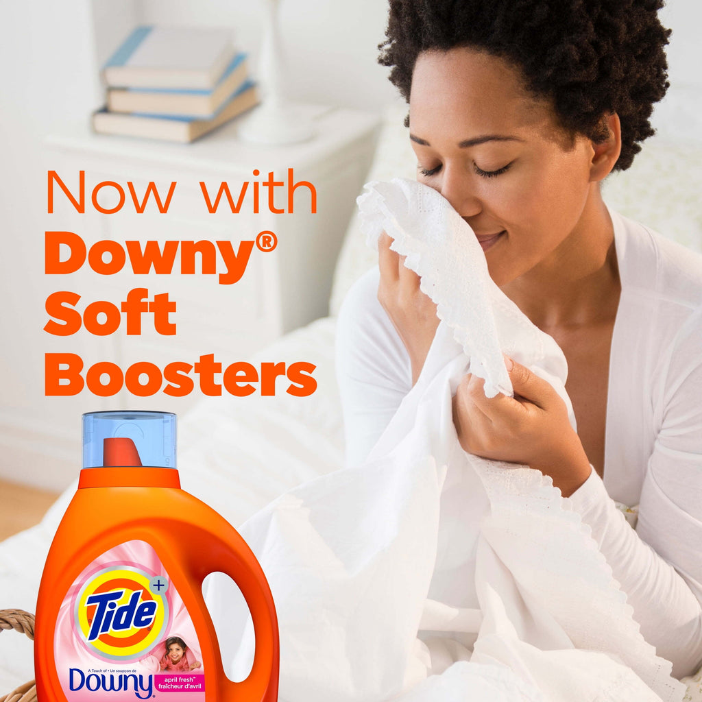 Tide Plus a Touch of Downy Liquid Laundry Detergent, April Fresh Scent, 84 fl oz, 59 Loads