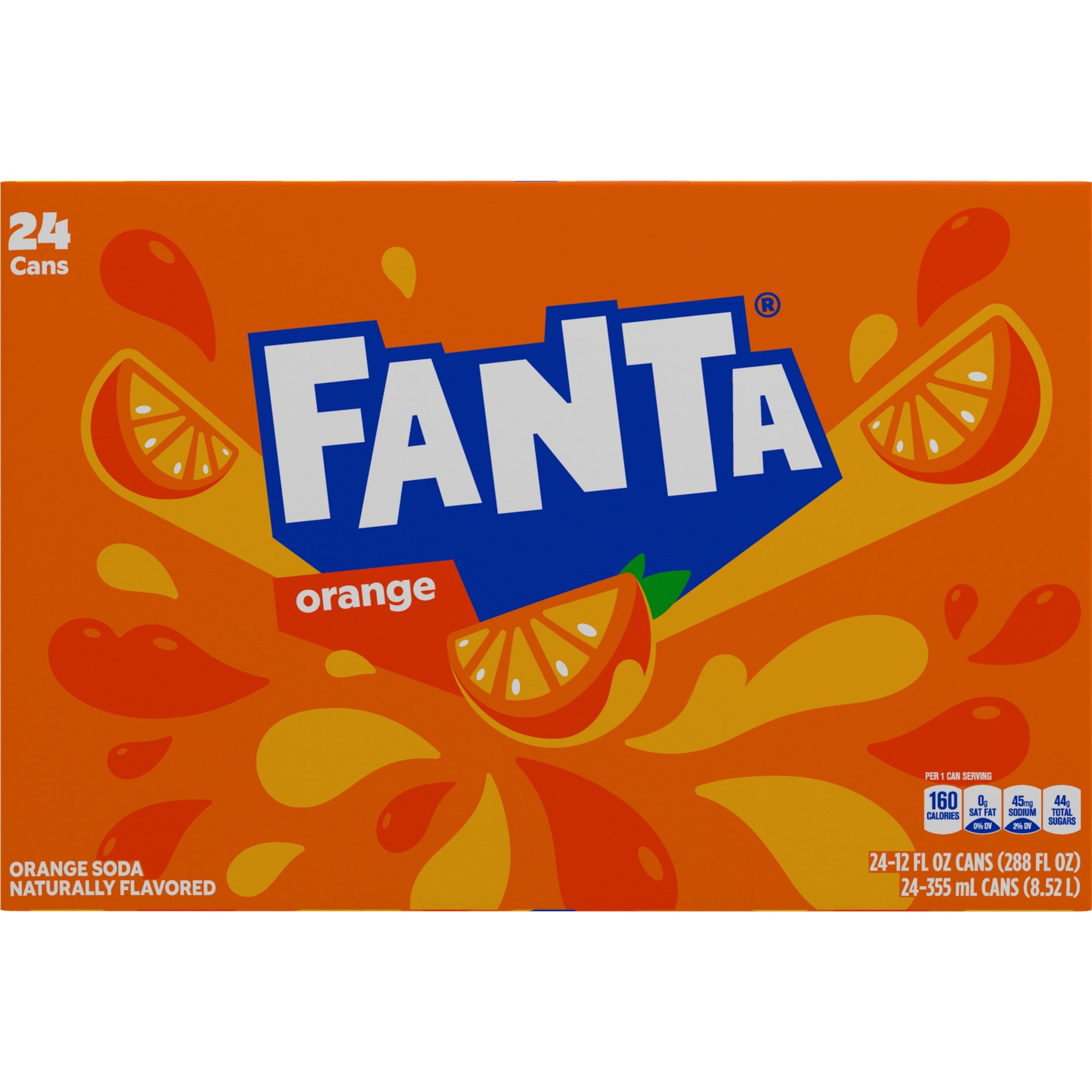 Fanta Orange Soda Pop Cans, 12 fl oz, 24 Pack