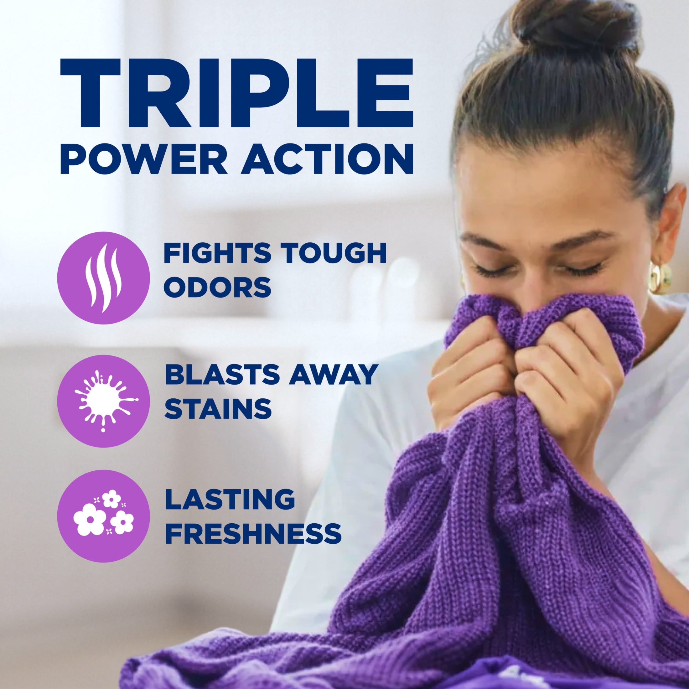 ARM & HAMMER Plus OxiClean with Odor Blasters Liquid Detergent, Fresh Burst, 158.6 Fl Oz