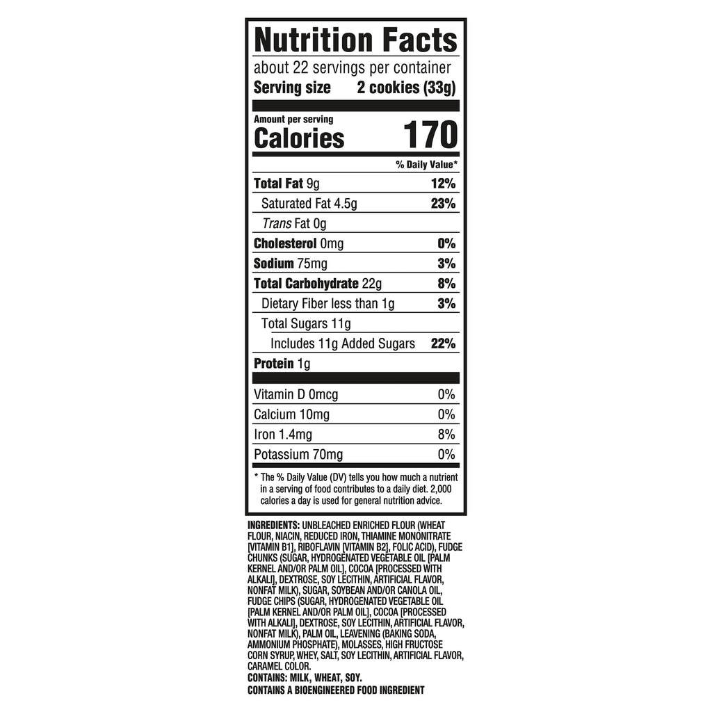 CHIPS AHOY! Chunky Fudgy Chocolate Chip Cookies, Party Size, 24.75 oz