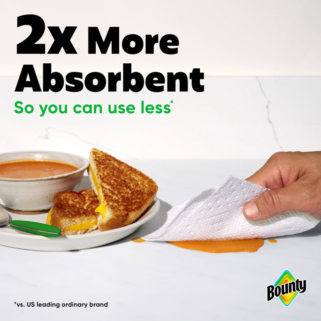Bounty Paper Towels Select-A-Size Print, 6 Double Rolls, 82 Sheets Per Roll