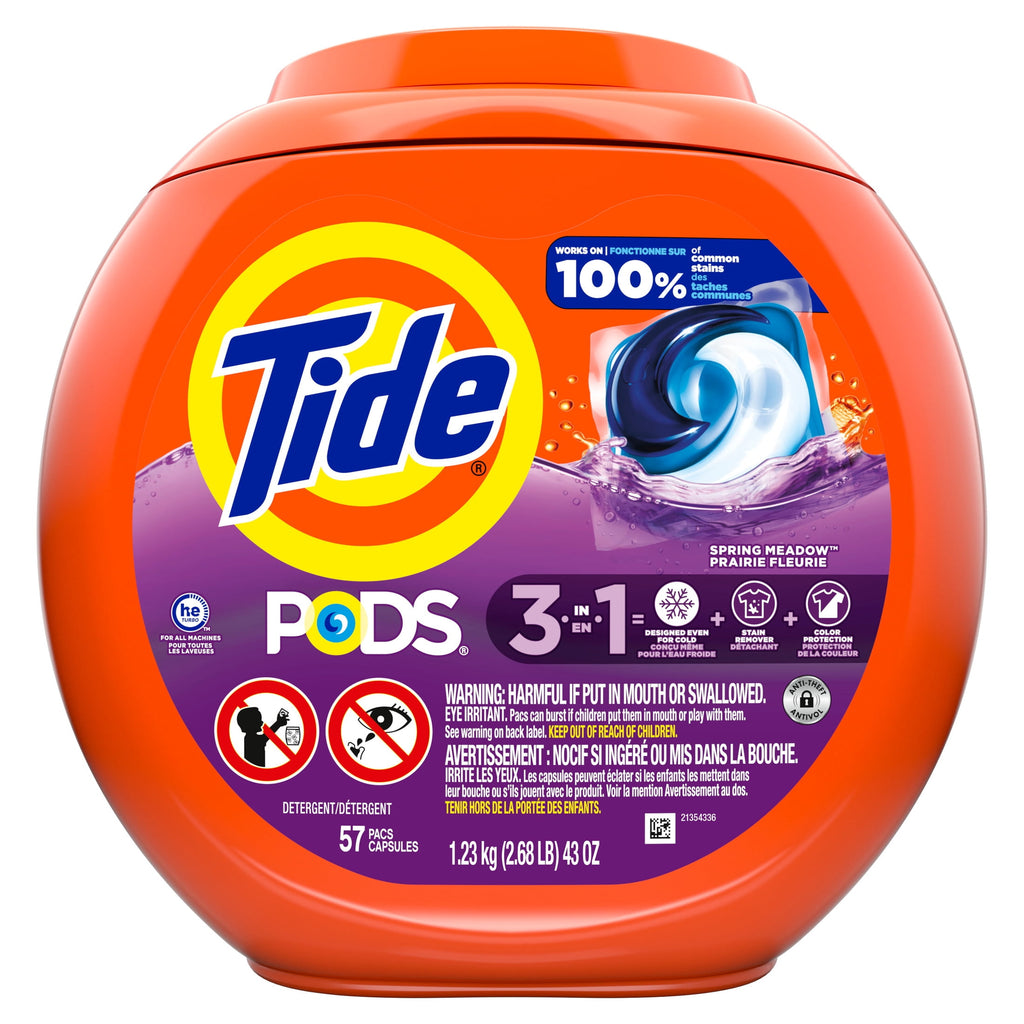Tide PODS Laundry Detergent Soap Pacs, Spring Meadow Scent, 76 Count